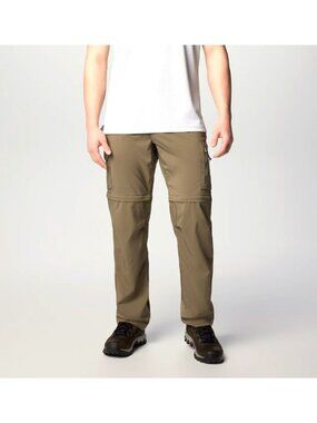 Columbia Silver Ridge Utility Green UPF 50 Convertible HIking Pants Men 38x32